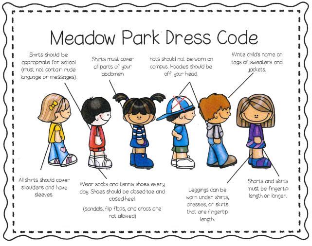 Picture of children with dress code.